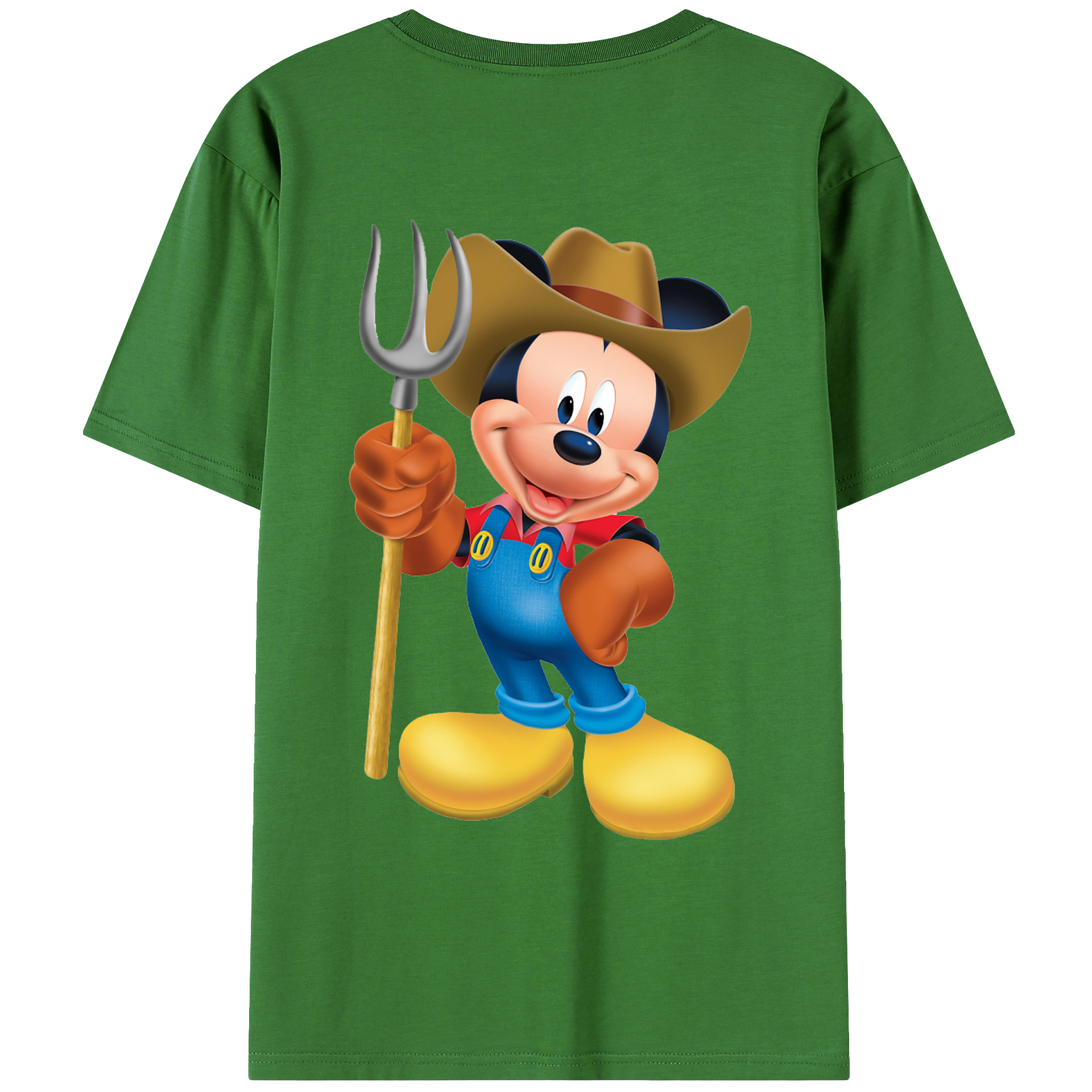 （画像用） ミッキーマウス Mickey Mouse レディース半袖Tシャツ(バックプリント)